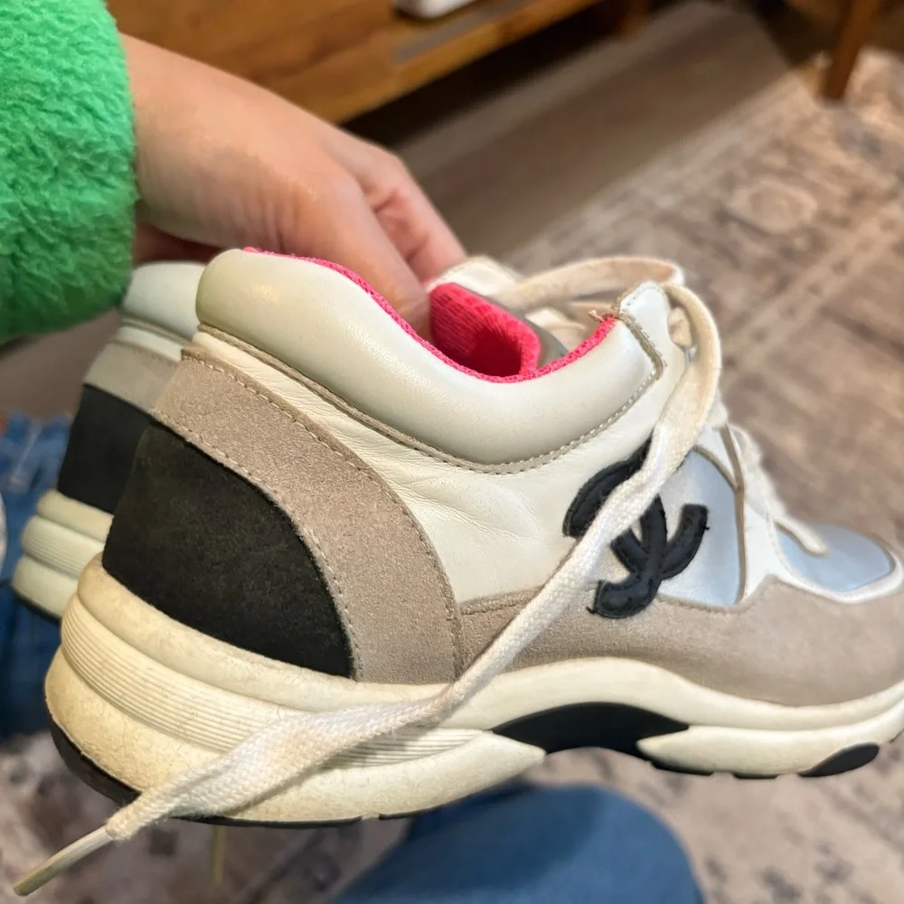 Chanel pink white sneakers size 6.5 - Picture 14 of 14
